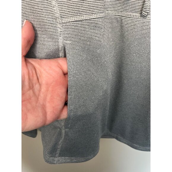 RBX Gray Striped Hoodie Long Sleeve Mens Size M Polyester & Spandex Blend - Picture 2 of 6